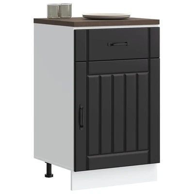 Armoire de cuisine Lucca blanc bois d'ingénierie meuble d'évier vidaXL - Photo 1/4