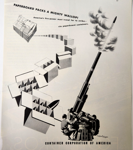 Impresión de revista Herbert Bayer Segunda Guerra Mundial Art Container Corporation vintage 1942 - Imagen 2 de 6