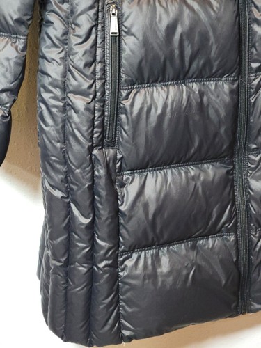 BCBGeneration Size XL Womens Black Nylon Down Feather Hood Puffer Coat Packable - Picture 8 of 12