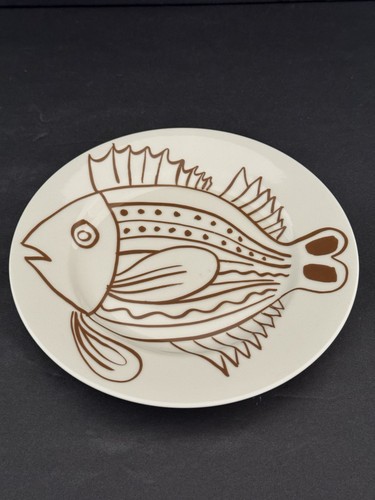 Fitz and Floyd Les Fish Braun Salat Beilagenteller Vintage Küste Maritim 7,5" - Bild 12 von 12