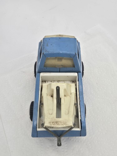 Vintage 1970's Tonka blue & white wrecker tow truck Pressed Tin EUC D - Picture 6 of 7