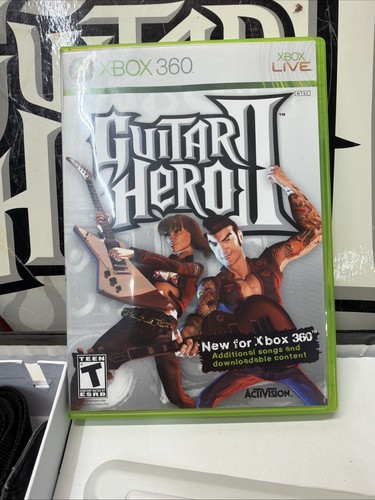Guitar Hero 2 Bundle - Microsoft Xbox 360 Gitarre, Spiel & Gurt Originalverpackt! Getestet! - Bild 7 von 18