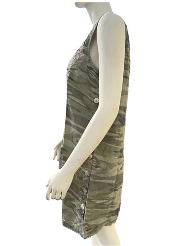 Johnny Was Dress Women’s S Embroidered Floral Camo Sleeveless Womens Knee High - Picture 13 of 14