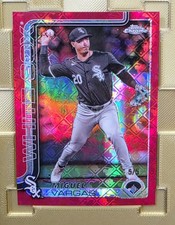 2025 Topps Chrome Logofractor Miguel Vargas Red Refractor 5/5 WHITE SOX