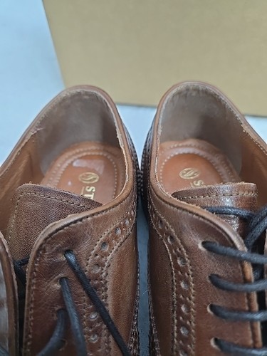 STANFORD WING TIPS ALL LEATHER 8M Brown OXFORD USA - Picture 12 of 12