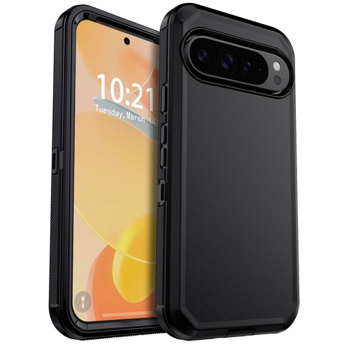 Black For Google Pixel 9/9 Pro/9 Pro XL Shockproof Soft Phone Case Rugged Cover - Picture 16 of 36