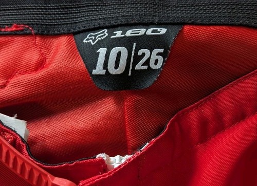Fox Racing 180 Honda Red/Black Motocross Pants Size 26 Youth Dirt Bike Gear - Picture 7 of 11