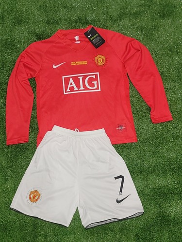 Ronaldo #7 Man. United 07/08 Retro Home Jersey for Kids Set - Picture 2 of 7