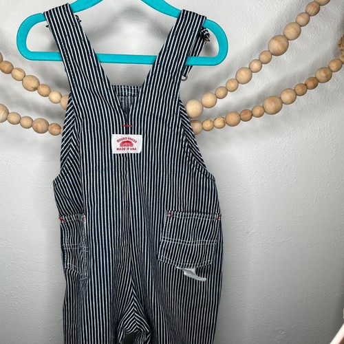Vintage Round hoUSE Railroad Stripe Overalls 4t - Picture 4 of 5