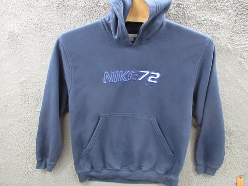 Vintage Y2K Nike 72 NIKE72 Men's XL Embroidered Blue Hoodie