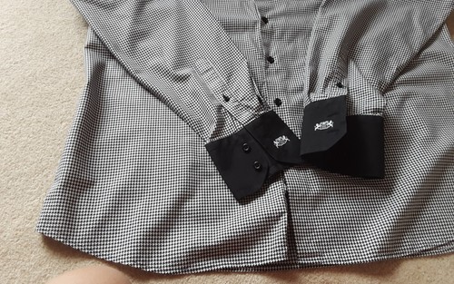 Mens Hawes & Curtis York Shirt Single Cuffs Cotton White- Black size XXL VGC - Picture 3 of 23