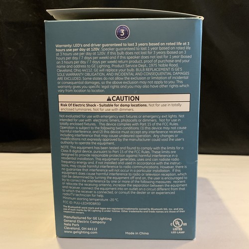 GE General Electric LED + Speaker Light Bulb W/Remote Soft White LED BR30 - Picture 4 of 5