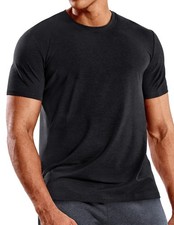 Men's Moisture Wicking Athletic T-Shirt Short Sleeve Gym Top Running Workout XL