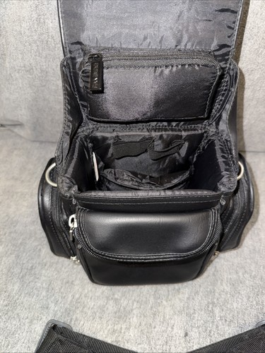 AMBICO weiches schwarzes Leder Kamera Video Camcorder Tasche verstellbarer Riemen Vintage - Bild 6 von 13