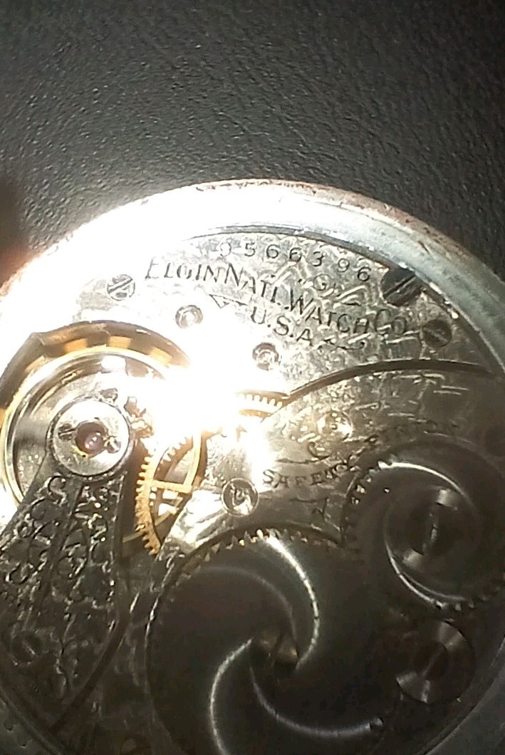 Vintage Ladies Elgin Pocket Watch in Sterling Silver Hunter Case Runs Great