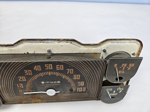 Ford tableau de bord tableau de bord jauge grappe années 1940 non testé pour pièces ou restauration - Photo 9/22