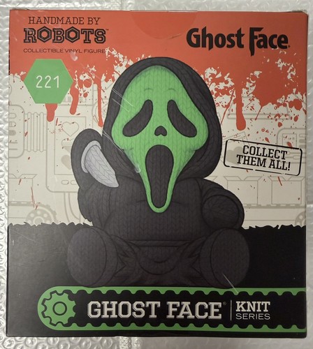 SCREAM Ghost Face Handmade By ROBOTS Knit Series #221 FLUORESCENT GREEN NEW! BAM - Picture 3 of 8