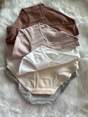 DANSKIN GIRLS Intimates 5 Pack Bikinis Cotton Spandex Tag Free Small Solid - Picture 5 of 5