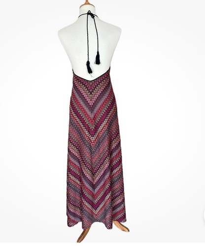 URBAN OUTFITTERS ECOTE Flammenstich Maxi Strick Festival Bohemian Neckholder Maxi NEU - Bild 6 von 10
