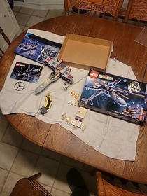 Lego Star Wars X Wing Fighter 7140 With Box And Manual And Landspeeder 7110.