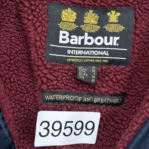 Barbour Jacket Adult Small Blue Canvas Hunting Country Hood Lined Coat Mens - Picture 6 of 13