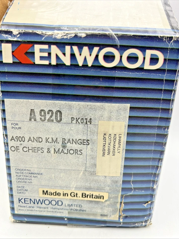 Kenwood A920 Mincer Meat Grinder Chef & Major Open Box Manual Made in Britain - Image 2 of 4
