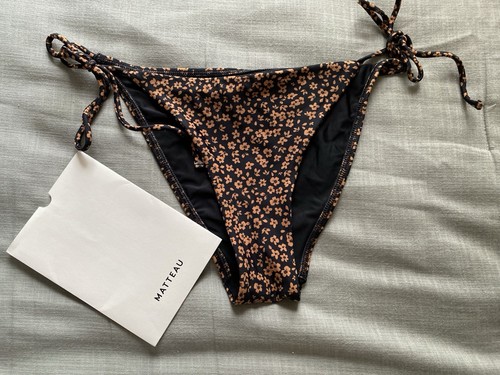 MATTEAU Triangle floral-print bikini 3 Piece Set. Sz 5 (L) New - Picture 8 of 11