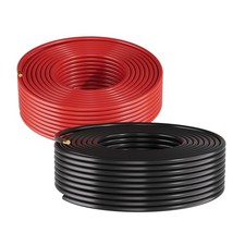 50 FT Solar Panel Extension Wire Black  Red 10 AWG Tinned Copper Wire