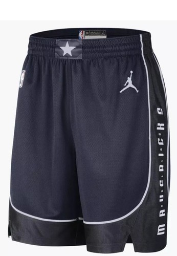 Jordan NBA Dallas Mavericks Statement Edition Dri-Fit Youth Navy Shorts, SZ: XL