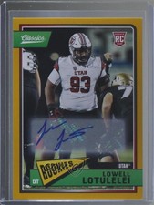2018 Classics Significant Signatures Gold /49 Lowell Lotulelei Rookie Auto RC