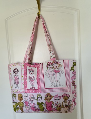 Pink Quilted Shoulder Bag Tote NEW High Fashion& Quality 20”x14” Many Pockets - Picture 5 of 12