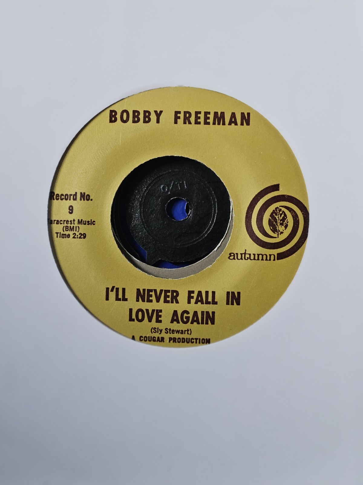 photo of Bobby Freeman Ill Never Fall In Love Again 7 Single 70s Press