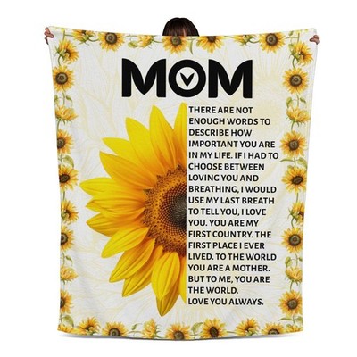 Mom Jersey Fleece Blanket 50'' x 60''