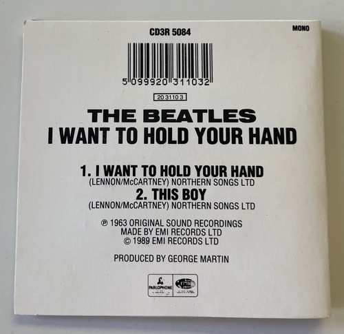 FREE SHIP The Beatles π¬π§ UK 3" Mini CD Single I Want To Hold Your Hand Blister - Picture 4 of 6