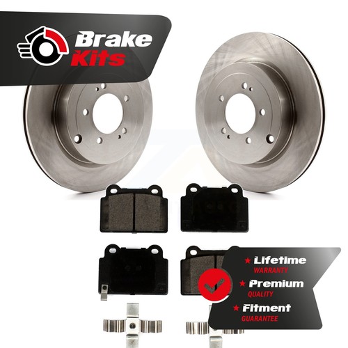 Rear Brake Rotors & Ceramic Pad Kit For 2008-2015 Mitsubishi Lancer Evolution MR