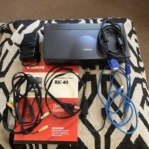 Canon Black Model K10190 Bubble Jet BJC-85 Portable Printer Not Tested - 第 1/15 張圖片