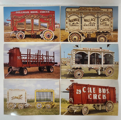 Lot of 6 Vintage 1971 Circus World Museum Photo Photograph Cards Card Lot