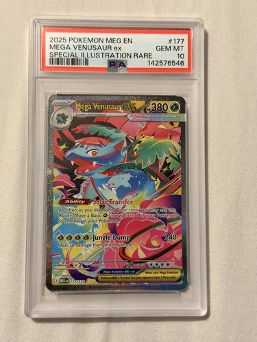2025 Pokemon EN Mega Evolution Mega Venusaur EX #177 PSA 10 SIR