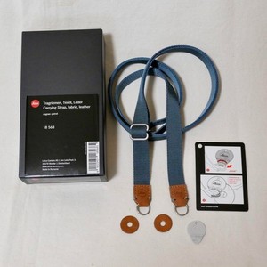 Leica "for D-LUX8" camera Carrying Strap Petrol x Cognac