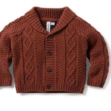 Janie and Jack Baby Cable Knit Shawl Collar Cardigan - Size 12-18 Months