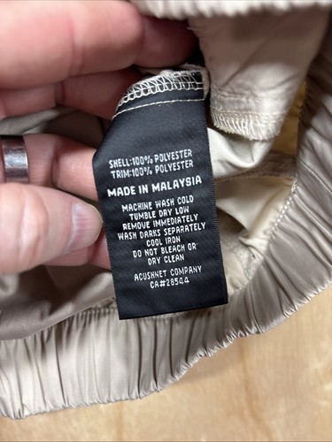 Footjoy Pullover Windbreaker Size Large Short Sleeve Tan Zipper Pockets - Picture 3 of 7