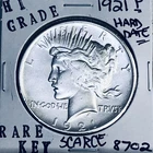 1921 P PEACE SILVER DOLLAR HI GRADE GENUINE U.S. MINT RARE KEY COIN 8702