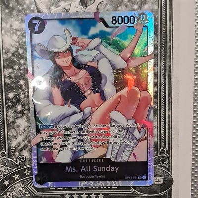 One Piece Ms. All Sunday OP14-084 Full Art Foil Character 8000ATK 7Cost
