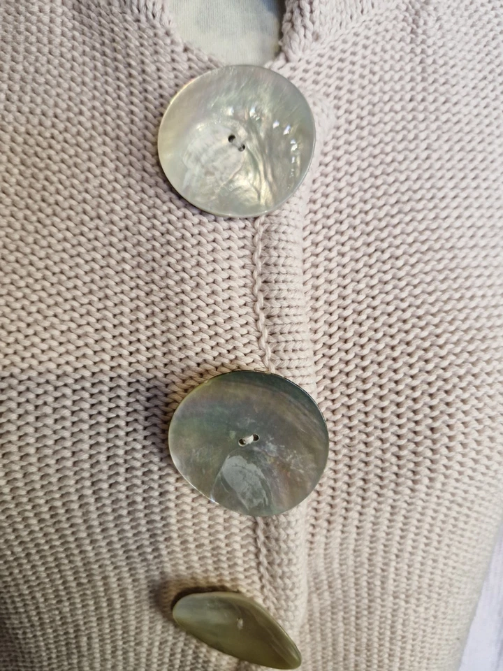 Ronit Zilkha Pale Pink  Cardigan With Mother Of Pearl Buttons M - Image 4 of 4