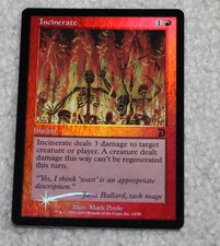 Incinerate - Deckmasters - Foil MTG LP magic the gathering Deckmasters