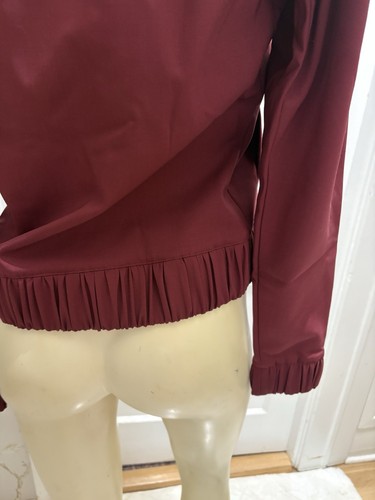 APL Woodmark Burgundy The Perfect Wool Bomber Jacket-M New With Tag - Picture 10 of 14