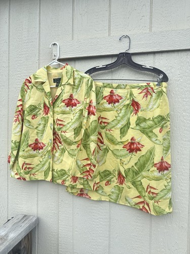 DT COLLECTION WOMEN'S TROPICAL FLORAL SKIRT & BLAZER SET SZ 10 - Picture 9 of 11