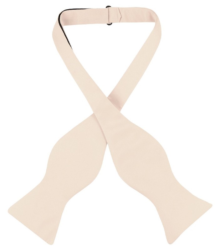 Vesuvio Napoli SELF TIE Bow Tie Solid LIGHT BROWN Color Mens BowTie