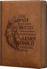 Leather Journal for Men Soft Cover 256 Pages Lined Journals for Writing A5 Lion