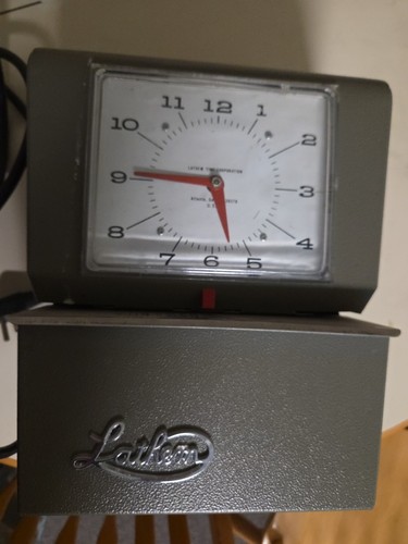 Vintage Lathem Time Punch Clock Machine - Picture 2 of 8